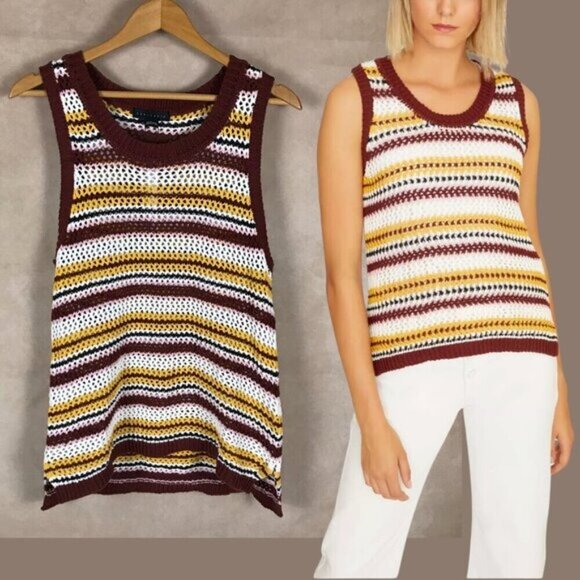 SANCTUARY Crochet Sweater Vest NWT Large - Picture 1 of 12